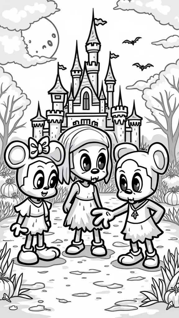 zombies disney coloring pages